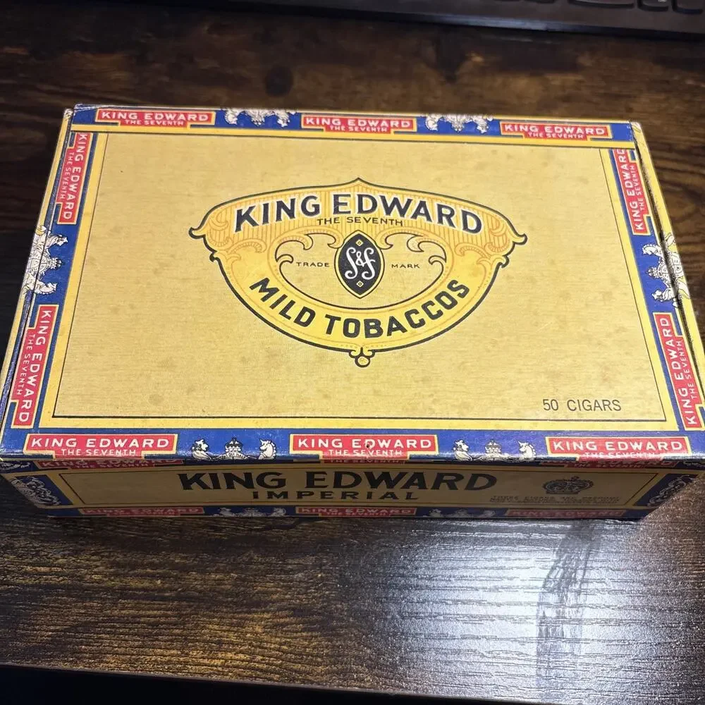Vintage King Edward The Seventh Mild Tobacco 50 Cigars Empty Box